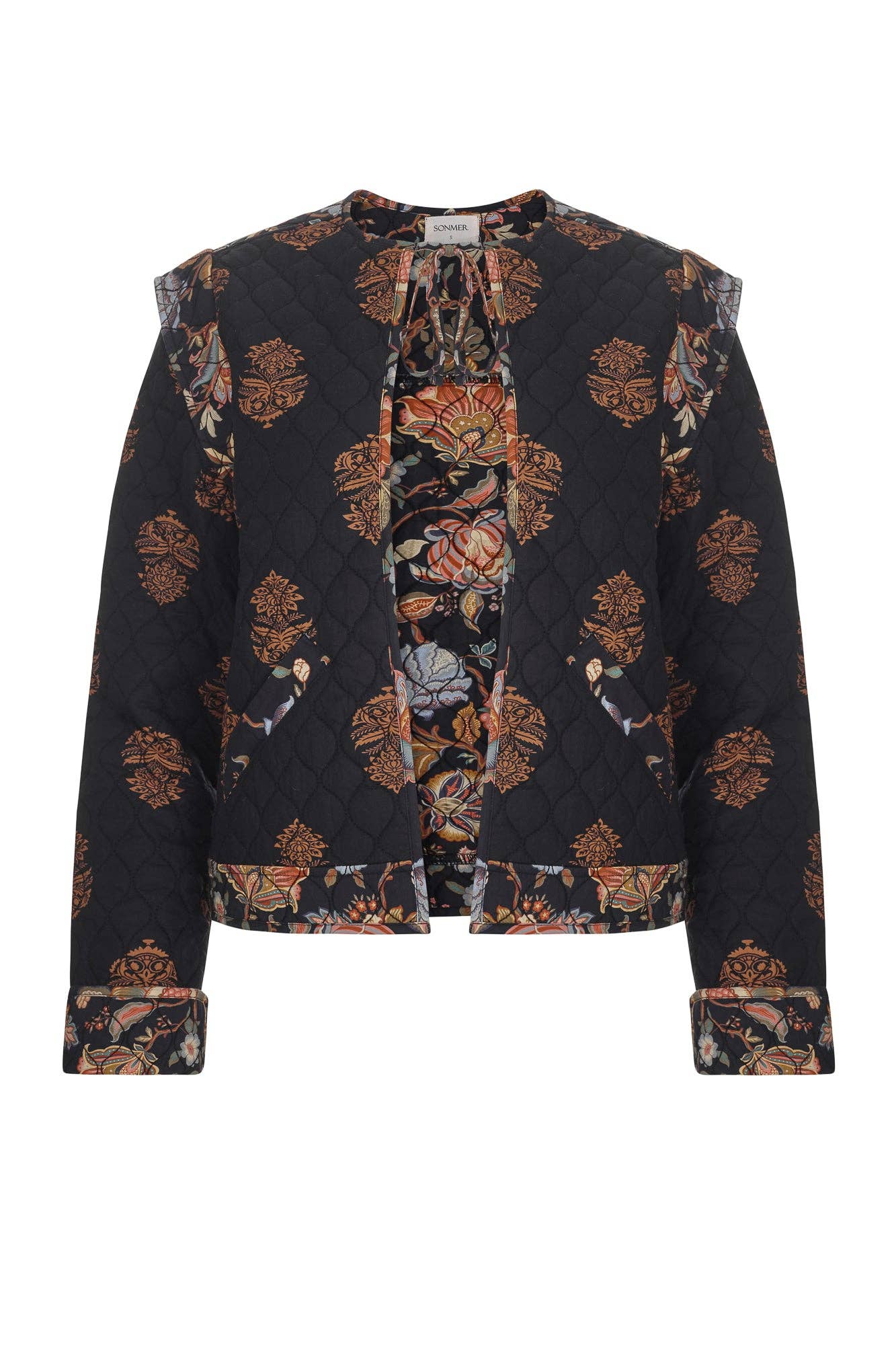 Quilted Block Print Jacket