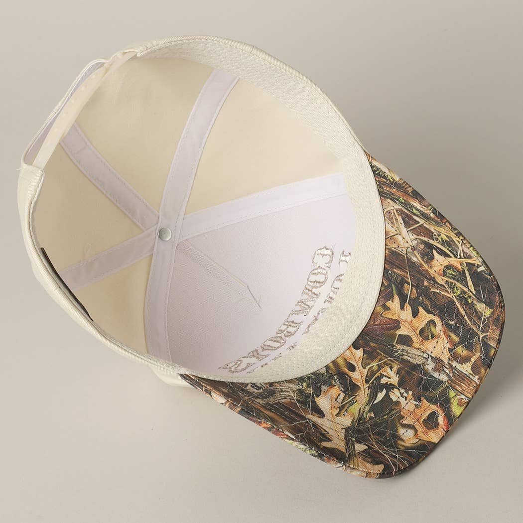 Cowboys Love Me Embroidery Camo Two-Tone Cap