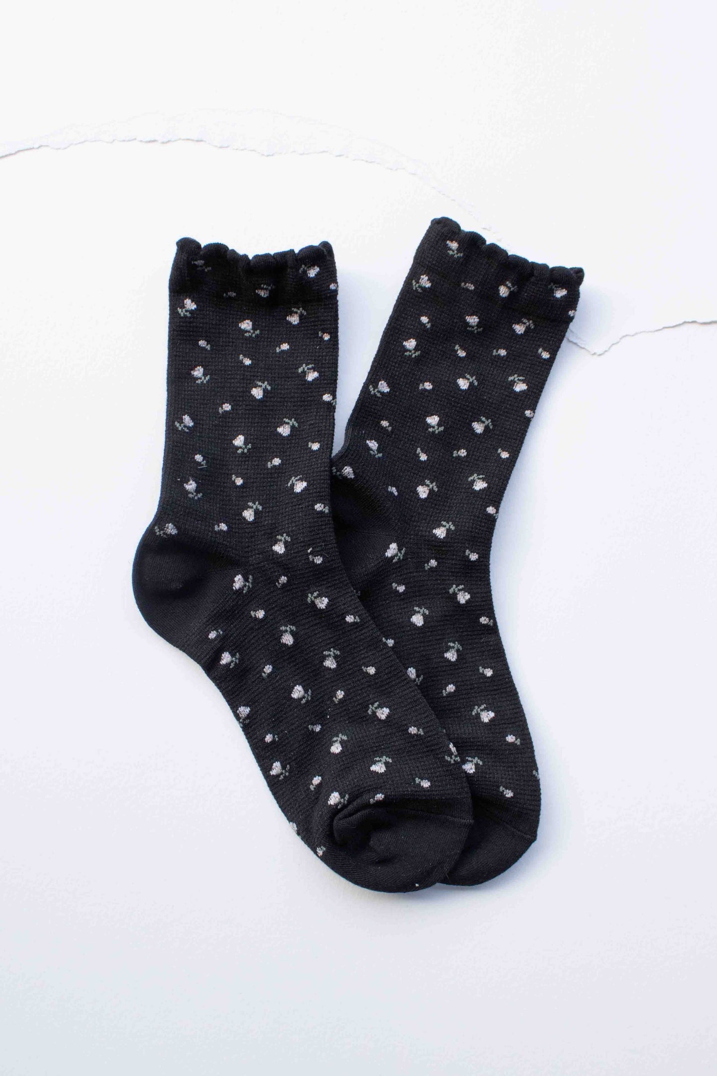 Mini Floral Cotton Crew Socks