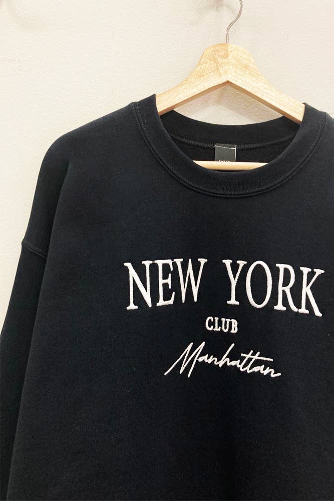 Embroidered New York Club Sweatshirt