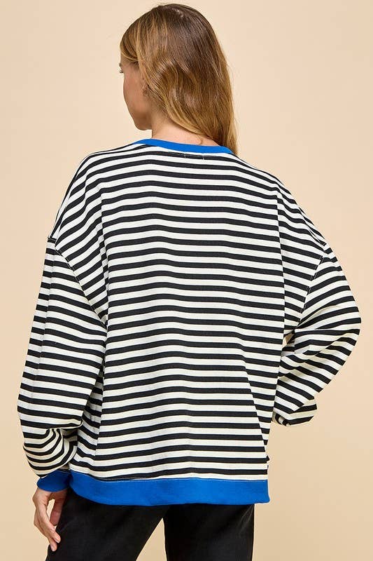 Oversized Striped Sweatshirt