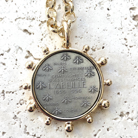 French Coin Necklace