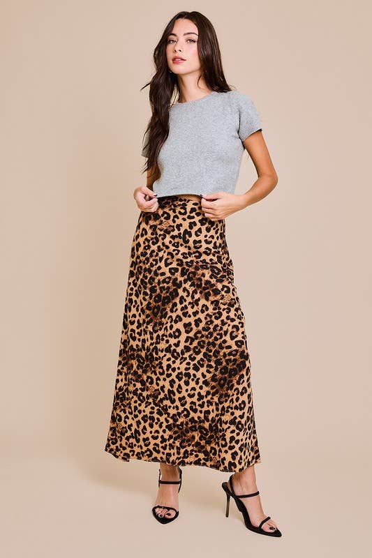 Animal Print Maxi Skirt