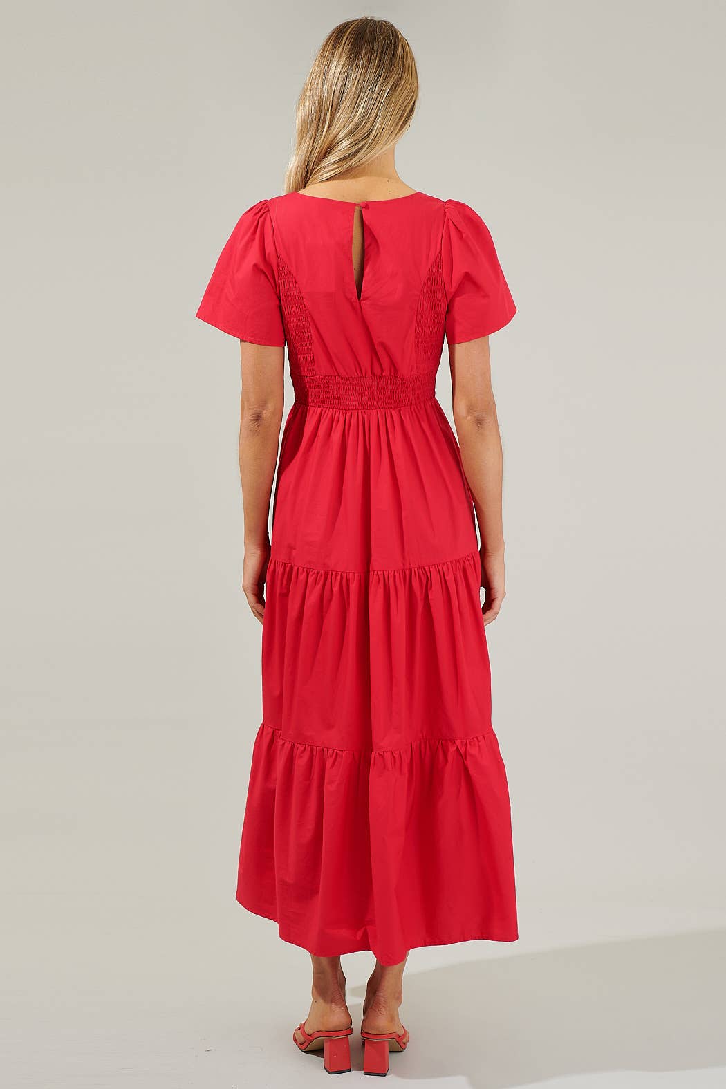 Alexis Poplin Tiered Midi Dress