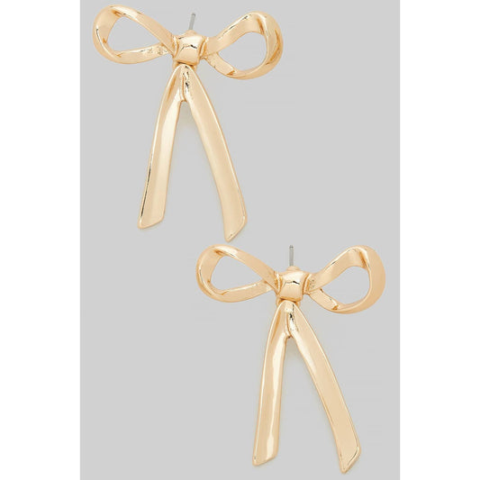 Dangling Bow Post Earrings