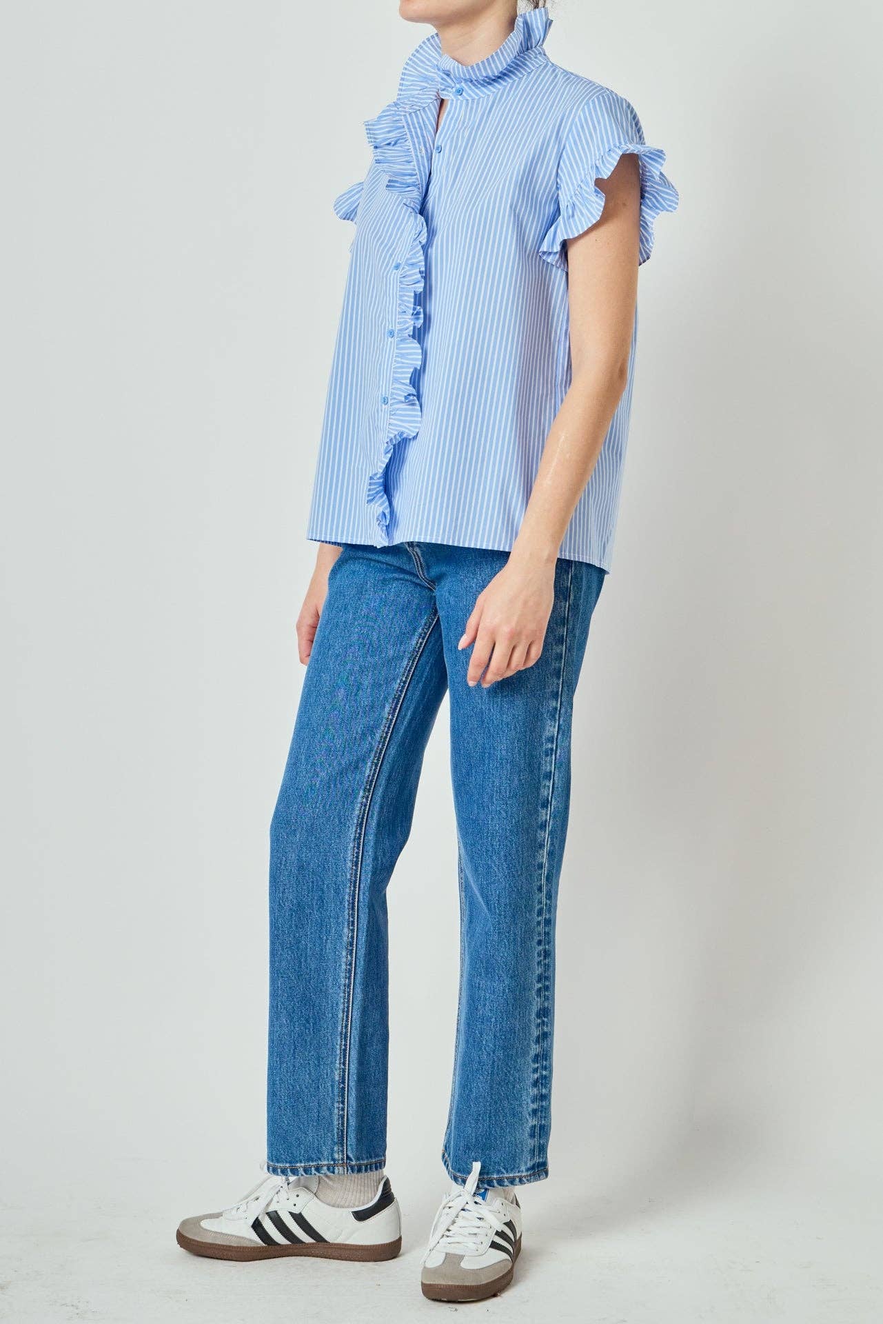 Striped Ruffle Shirt