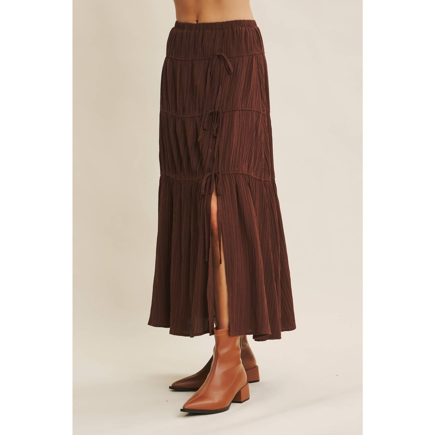 The Elowen Side Slit Bow Skirt