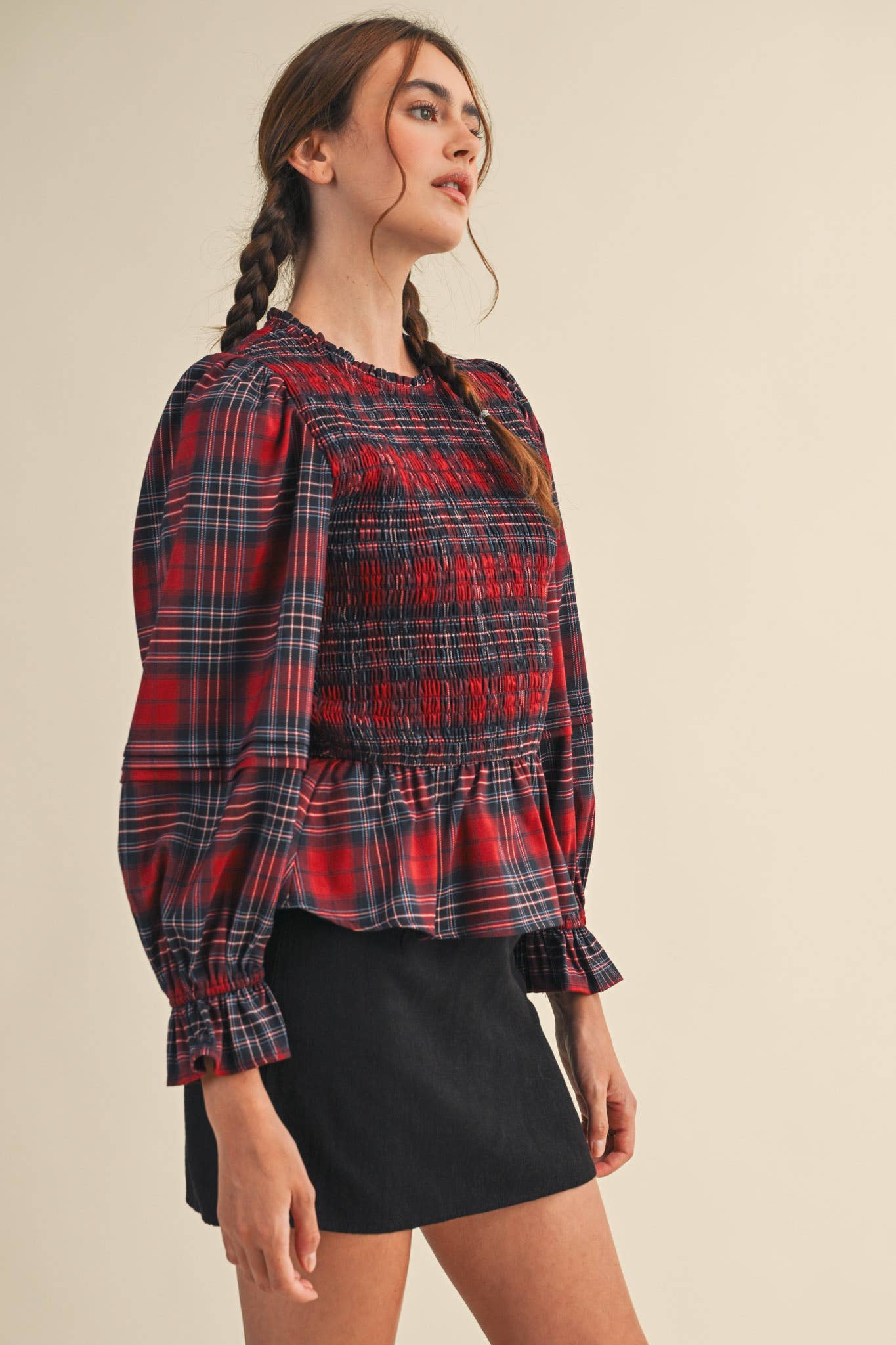 The Highland Smocked Peplum Top