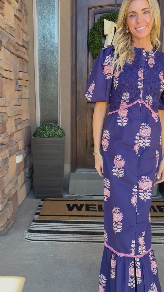 Magnolia dress blue
